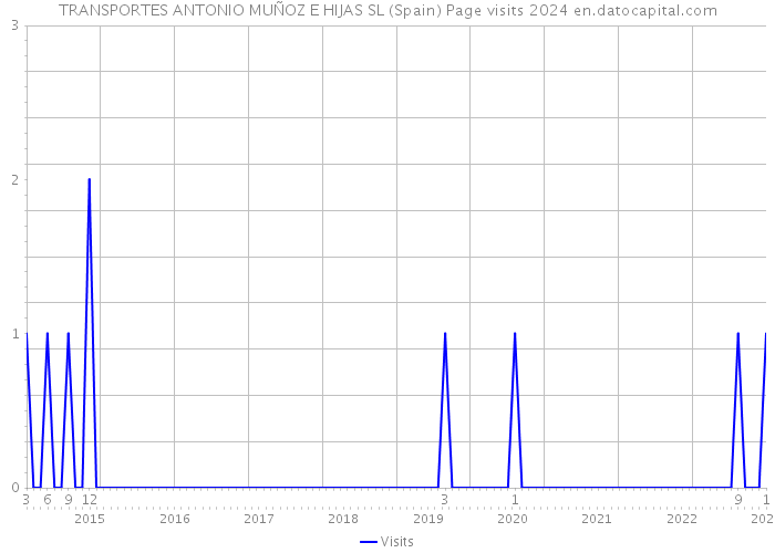 TRANSPORTES ANTONIO MUÑOZ E HIJAS SL (Spain) Page visits 2024 