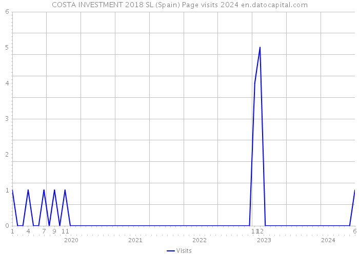 COSTA INVESTMENT 2018 SL (Spain) Page visits 2024 