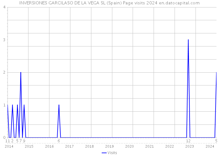 INVERSIONES GARCILASO DE LA VEGA SL (Spain) Page visits 2024 