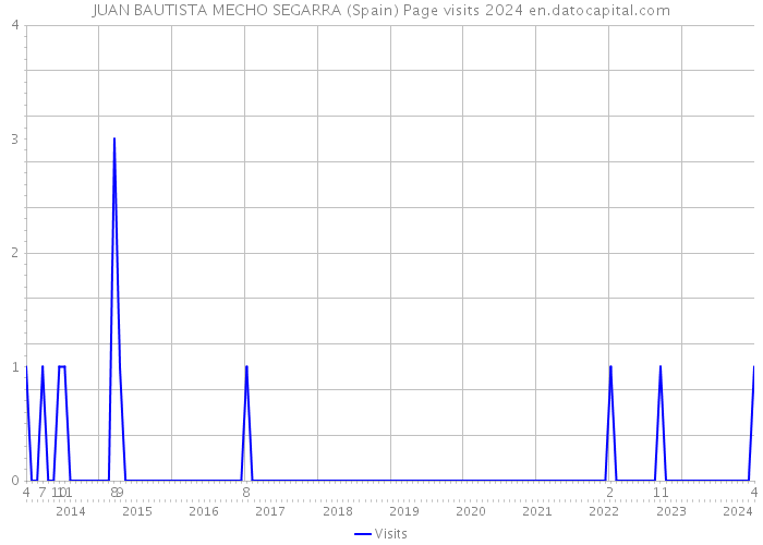 JUAN BAUTISTA MECHO SEGARRA (Spain) Page visits 2024 