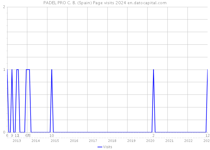 PADEL PRO C. B. (Spain) Page visits 2024 