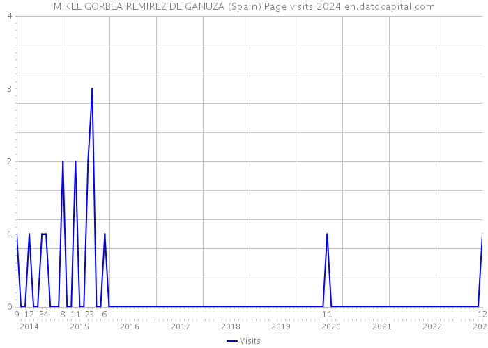 MIKEL GORBEA REMIREZ DE GANUZA (Spain) Page visits 2024 