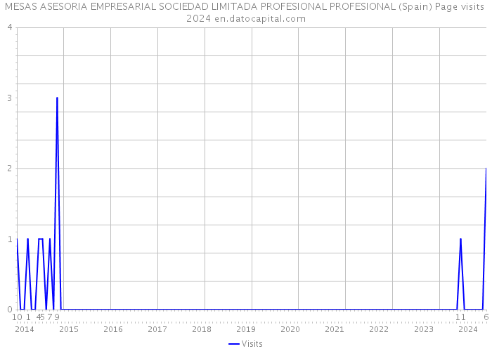 MESAS ASESORIA EMPRESARIAL SOCIEDAD LIMITADA PROFESIONAL PROFESIONAL (Spain) Page visits 2024 