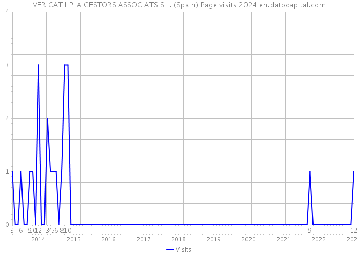 VERICAT I PLA GESTORS ASSOCIATS S.L. (Spain) Page visits 2024 