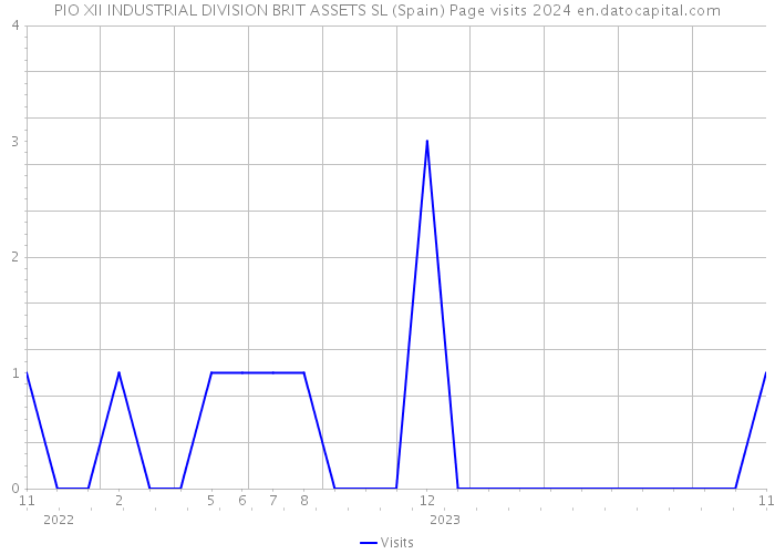 PIO XII INDUSTRIAL DIVISION BRIT ASSETS SL (Spain) Page visits 2024 