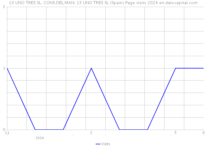 13 UNO TRES SL. CONS.DEL.MAN: 13 UNO TRES SL (Spain) Page visits 2024 