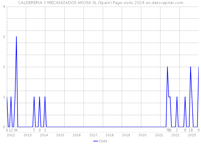 CALDERERIA Y MECANIZADOS AROSA SL (Spain) Page visits 2024 