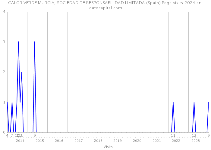 CALOR VERDE MURCIA, SOCIEDAD DE RESPONSABILIDAD LIMITADA (Spain) Page visits 2024 