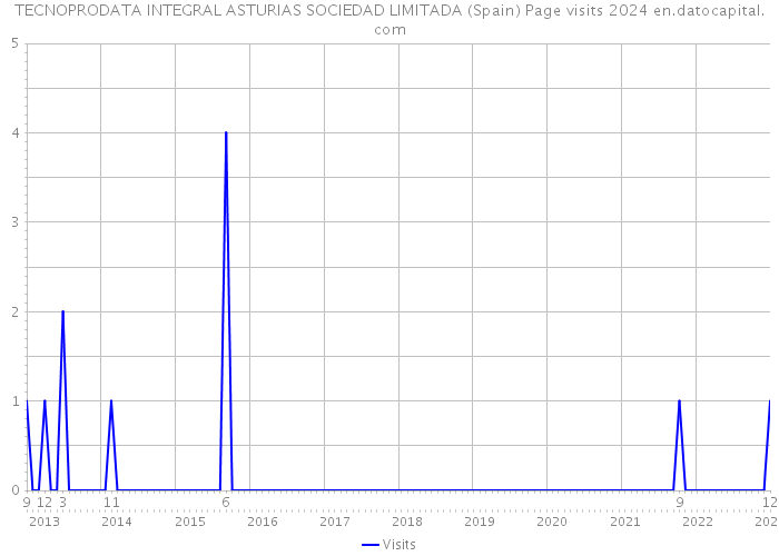 TECNOPRODATA INTEGRAL ASTURIAS SOCIEDAD LIMITADA (Spain) Page visits 2024 