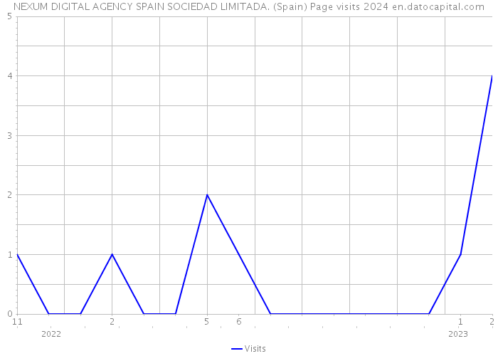 NEXUM DIGITAL AGENCY SPAIN SOCIEDAD LIMITADA. (Spain) Page visits 2024 