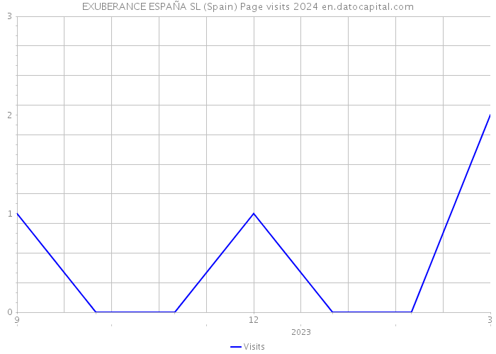 EXUBERANCE ESPAÑA SL (Spain) Page visits 2024 