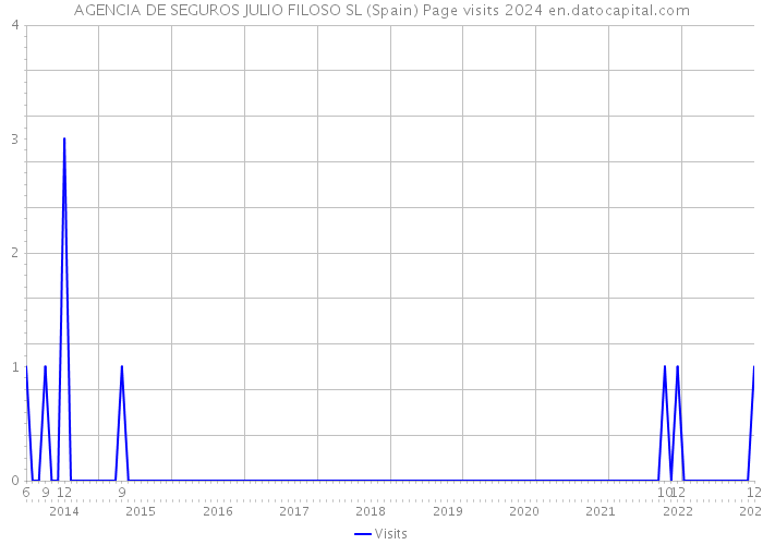 AGENCIA DE SEGUROS JULIO FILOSO SL (Spain) Page visits 2024 