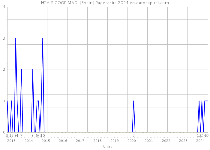 H2A S.COOP.MAD. (Spain) Page visits 2024 