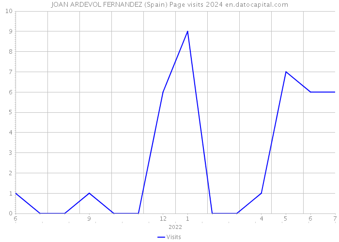JOAN ARDEVOL FERNANDEZ (Spain) Page visits 2024 