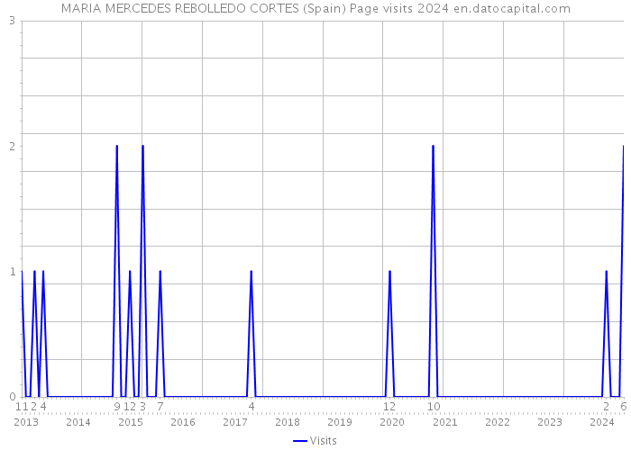 MARIA MERCEDES REBOLLEDO CORTES (Spain) Page visits 2024 