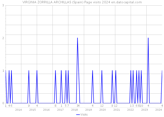 VIRGINIA ZORRILLA ARCHILLAS (Spain) Page visits 2024 