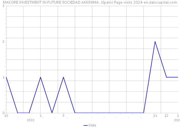 MAKORE INVESTMENT IN FUTURE SOCIEDAD ANONIMA. (Spain) Page visits 2024 