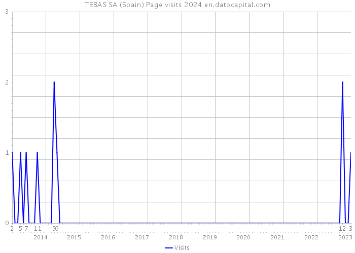 TEBAS SA (Spain) Page visits 2024 