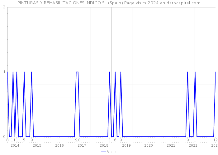 PINTURAS Y REHABILITACIONES INDIGO SL (Spain) Page visits 2024 