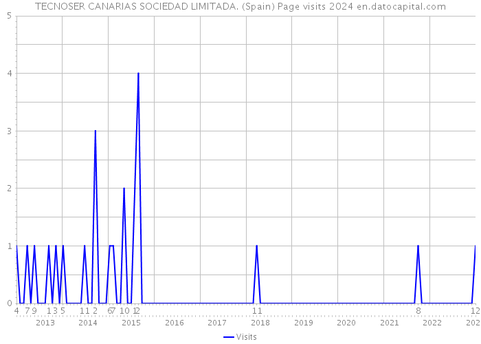 TECNOSER CANARIAS SOCIEDAD LIMITADA. (Spain) Page visits 2024 