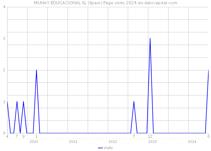 MUNAY EDUCACIONAL SL (Spain) Page visits 2024 