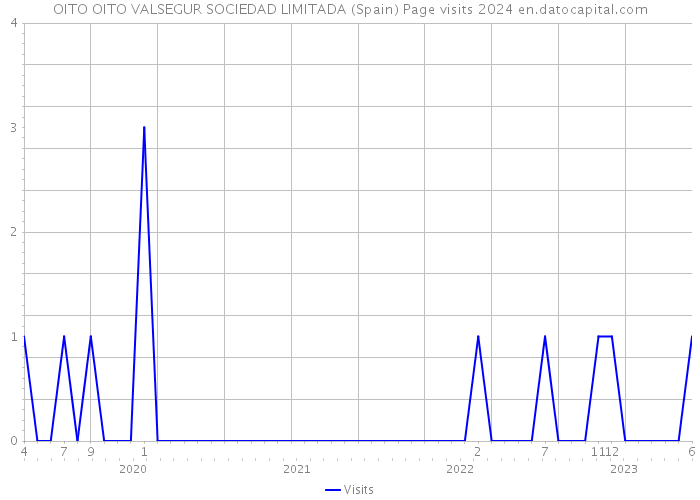 OITO OITO VALSEGUR SOCIEDAD LIMITADA (Spain) Page visits 2024 