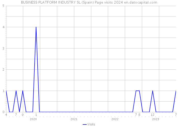 BUSINESS PLATFORM INDUSTRY SL (Spain) Page visits 2024 