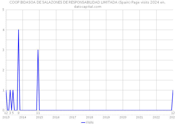 COOP BIDASOA DE SALAZONES DE RESPONSABILIDAD LIMITADA (Spain) Page visits 2024 