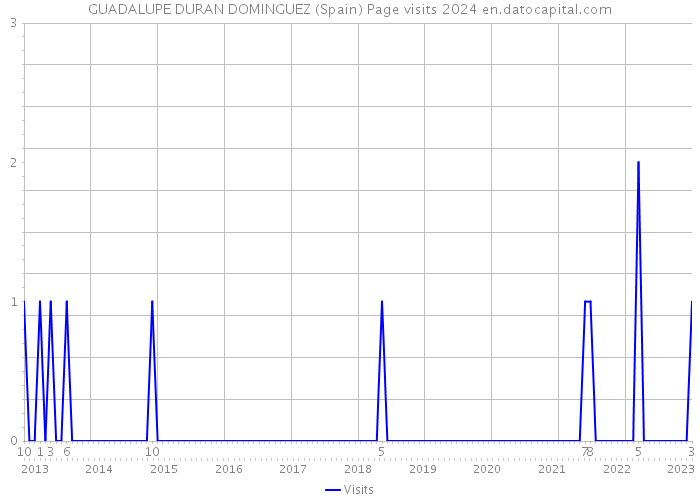 GUADALUPE DURAN DOMINGUEZ (Spain) Page visits 2024 