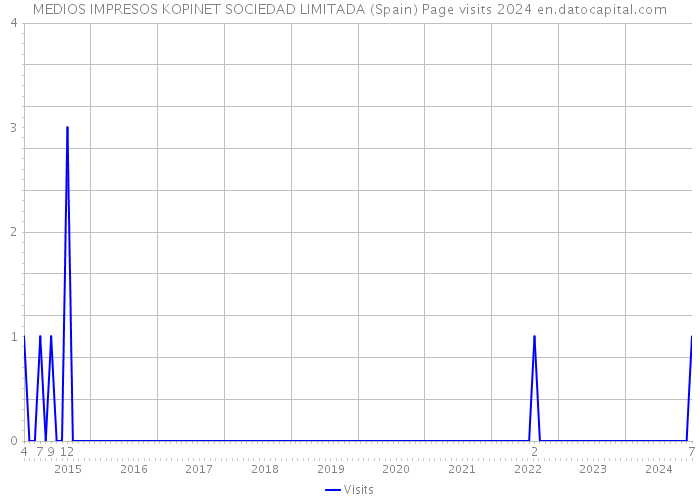 MEDIOS IMPRESOS KOPINET SOCIEDAD LIMITADA (Spain) Page visits 2024 