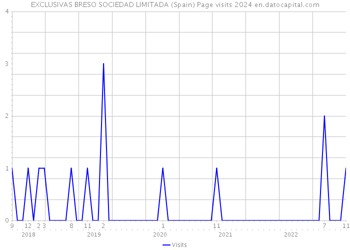 EXCLUSIVAS BRESO SOCIEDAD LIMITADA (Spain) Page visits 2024 