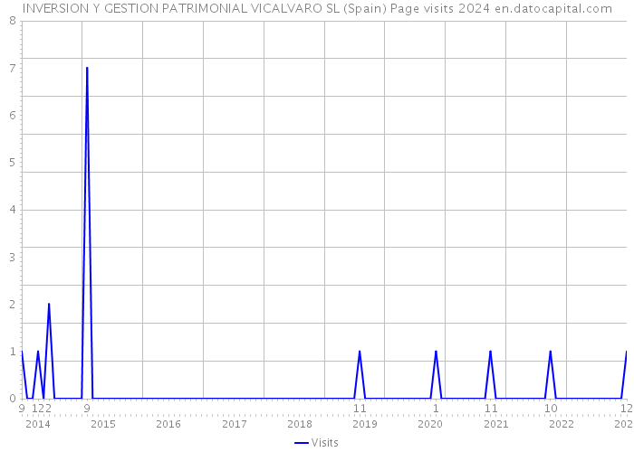 INVERSION Y GESTION PATRIMONIAL VICALVARO SL (Spain) Page visits 2024 