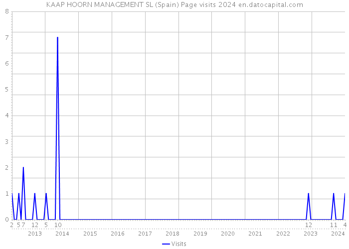 KAAP HOORN MANAGEMENT SL (Spain) Page visits 2024 
