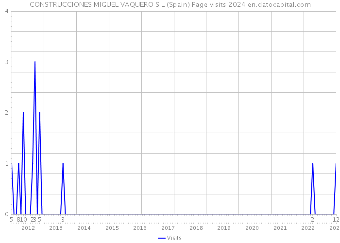CONSTRUCCIONES MIGUEL VAQUERO S L (Spain) Page visits 2024 