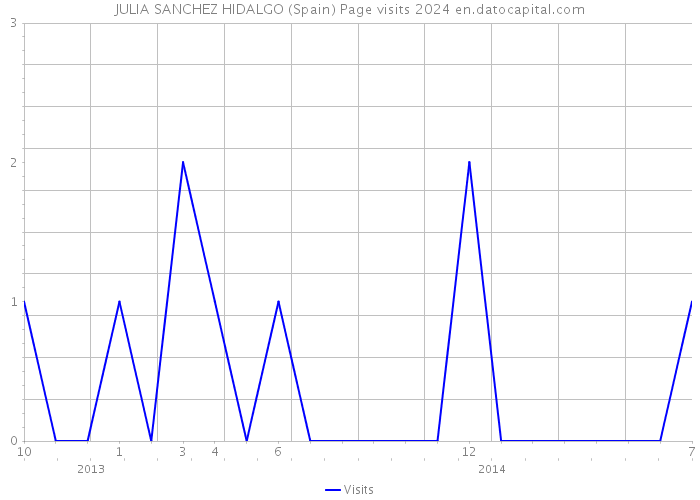 JULIA SANCHEZ HIDALGO (Spain) Page visits 2024 
