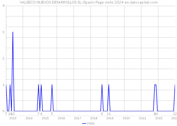 VALSECO NUEVOS DESARROLLOS SL (Spain) Page visits 2024 