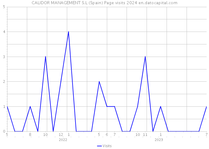 CALIDOR MANAGEMENT S.L (Spain) Page visits 2024 