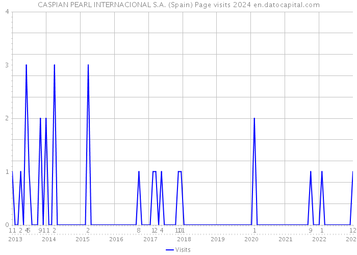 CASPIAN PEARL INTERNACIONAL S.A. (Spain) Page visits 2024 