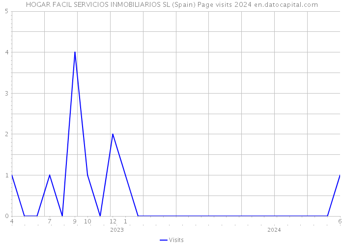 HOGAR FACIL SERVICIOS INMOBILIARIOS SL (Spain) Page visits 2024 