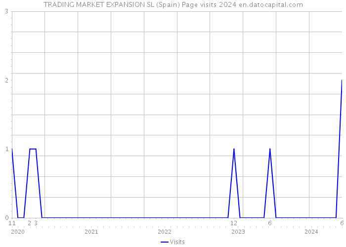 TRADING MARKET EXPANSION SL (Spain) Page visits 2024 