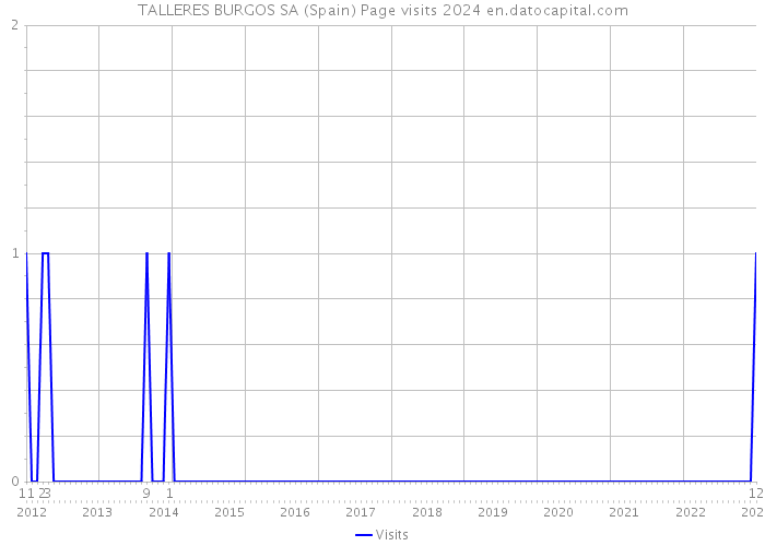 TALLERES BURGOS SA (Spain) Page visits 2024 