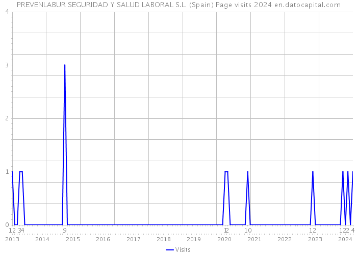 PREVENLABUR SEGURIDAD Y SALUD LABORAL S.L. (Spain) Page visits 2024 