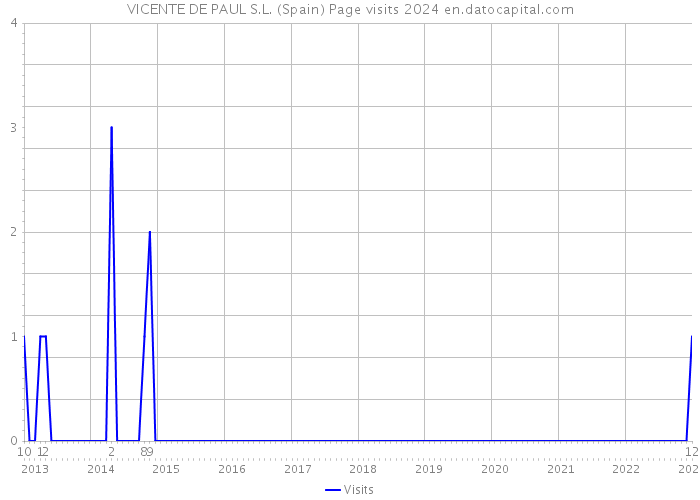 VICENTE DE PAUL S.L. (Spain) Page visits 2024 