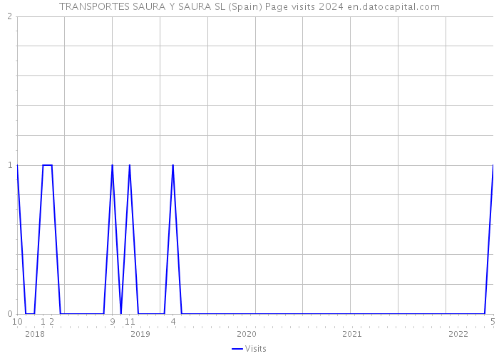 TRANSPORTES SAURA Y SAURA SL (Spain) Page visits 2024 