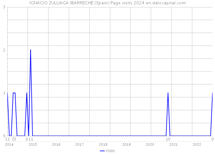 IGNACIO ZULUAGA IBARRECHE (Spain) Page visits 2024 