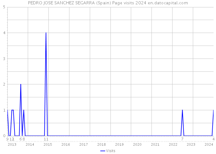 PEDRO JOSE SANCHEZ SEGARRA (Spain) Page visits 2024 