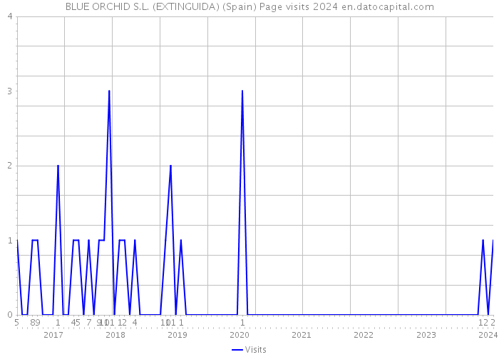 BLUE ORCHID S.L. (EXTINGUIDA) (Spain) Page visits 2024 