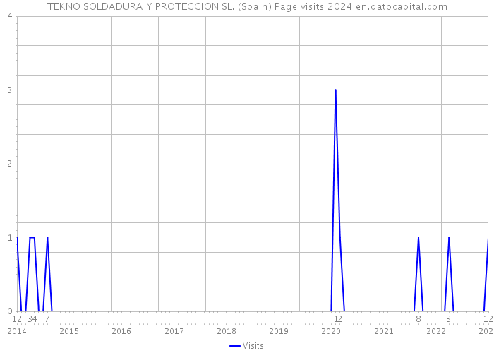 TEKNO SOLDADURA Y PROTECCION SL. (Spain) Page visits 2024 