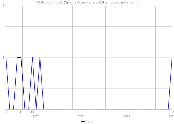 TABURIENTE SA (Spain) Page visits 2024 