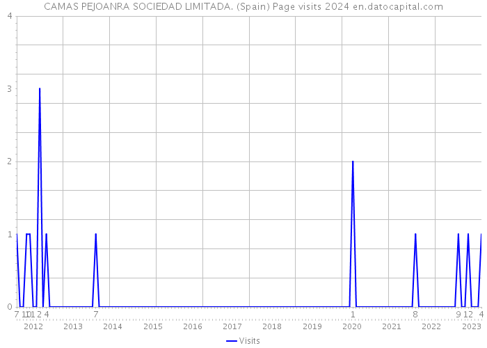 CAMAS PEJOANRA SOCIEDAD LIMITADA. (Spain) Page visits 2024 